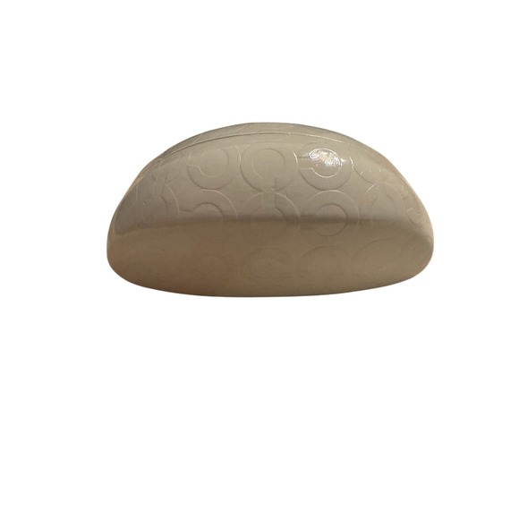 Coach Eyeglasses Sunglasses Case Beige Signature Logo Hard Clamshell - Picture 1 of 3